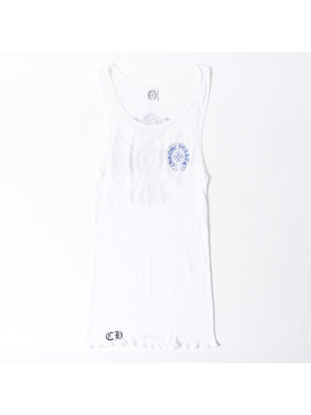 Chrome Hearts Vintage Vine CH Plus Design Tank Top White Black Blue